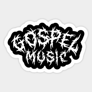 Gospel Music Metal Style Sticker